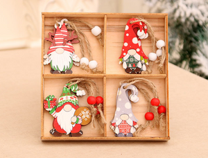 Mini Houten Kerst Kaboutertjes Decoratie Set (12 Stuks!)
